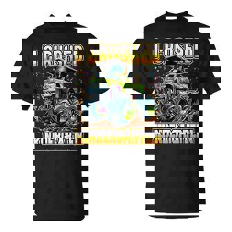 Graduation Kindergarten Monster Truck Boys I Crushed Grad T-Shirt | Mazezy