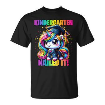Graduation Kindergarten Unicorn Nailed It Girls Grad Magical T-Shirt - Seseable