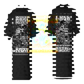 Graduation Pre-K Monster Truck Boys I Crushed Preschool Grad T-Shirt | Mazezy