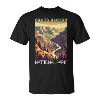 Grand Canyon National Park Vintage Hiking Camping Vacation T-Shirt - Seseable