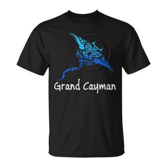 Grand Cayman Tribal Stingray Retro Souvenir T-Shirt | Mazezy