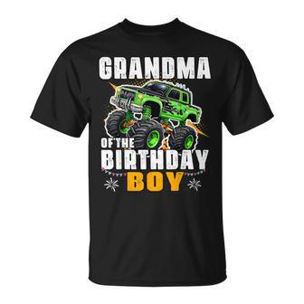 Grandma Of The Birthday Boy Monster Truck Birthday Family T-Shirt | Mazezy