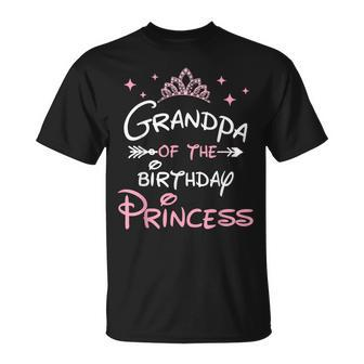 Grandpa Of The Birthday Princess Toddler Kid Girl Family T-Shirt - Monsterry