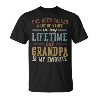 Grandpa Is My Favorite Name Father's Day Grandpa T-Shirt - Thegiftio UK
