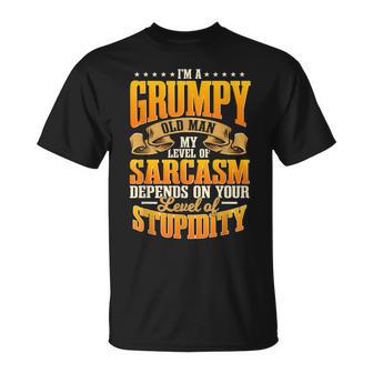 Grandpa I'm A Grumpy Old Man Papa Father's Day T-Shirt - Monsterry AU