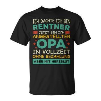 Grandpa Pensioner Grandad Full Time Aid Grandpa T-Shirt - Geschenkecke