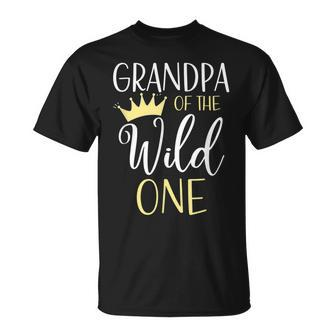 Grandpa Of The Wild One First Birthday Matching Family T-Shirt - Monsterry