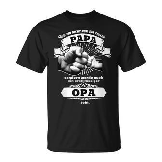 Grandpa Will Be Grandson Kriegen Grandfather Grandparents Beförderung T-Shirt - Geschenkecke