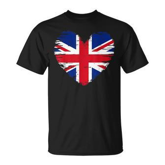Great Britain Heart Outfit Britain Heart Flag T-Shirt - Monsterry CA
