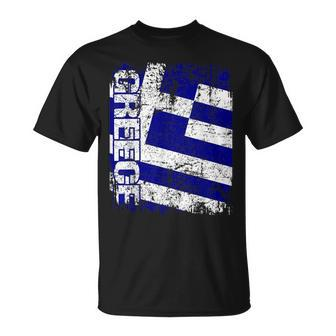 Greece Flag Vintage Distressed Greece T-Shirt - Monsterry AU