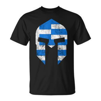 Greek Gladiators Spartan Helmet Greece Sparta T-Shirt - Monsterry AU