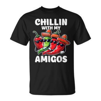 Green And Red Chilli Hot Pepper Cinco De Mayo Chilli T-Shirt | Mazezy DE
