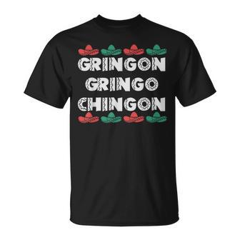 Gringon Gringo Chingon Mexican Flag American Joke Mens T-Shirt - Monsterry