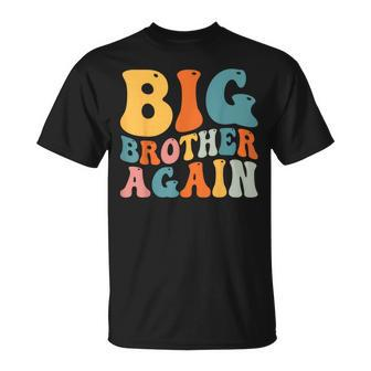Groovy Big Brother Again Big Brother Announcement For Boys T-Shirt - Seseable