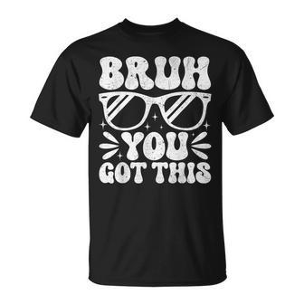 Groovy Bruh You Got This Testing Day Rock The Test Boys Mens T-Shirt | Mazezy AU