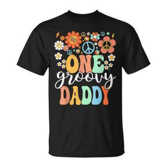 Groovy Daddy Retro Dad Birthday Matching Family Party T-Shirt - Monsterry AU