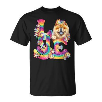 Groovy Love Chow Chow Tie Dye Dog Mom Dad T-Shirt - Monsterry