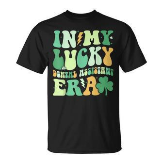 Groovy In My Lucky Dental Assistant Era St Patrick's Day T-Shirt | Mazezy DE