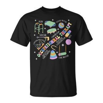Groovy Occupational Therapy Ot Month Therapist Assistant Ota T-Shirt | Mazezy