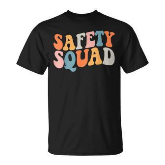 Groovy Safety Squad Workplace Safety Officer Awareness T-Shirt | Mazezy