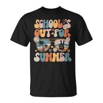 Groovy School's Out For Summer Teacher Student T-Shirt - Monsterry DE