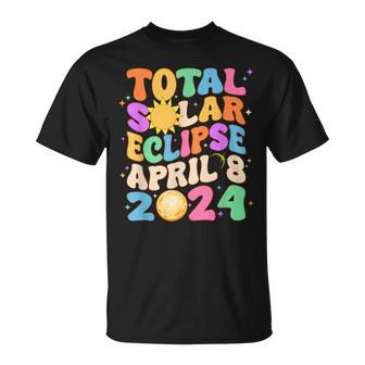 Groovy Total Sun Eclipse April 8 2024 T-Shirt - Seseable