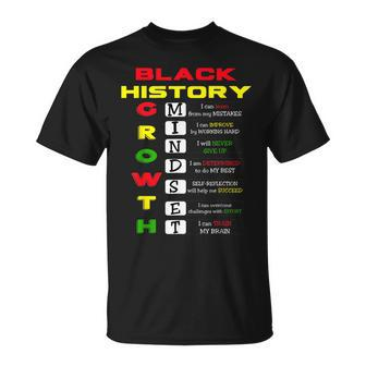 Growth Mindset Definition Cool Black History Month 2024 T-Shirt - Thegiftio UK