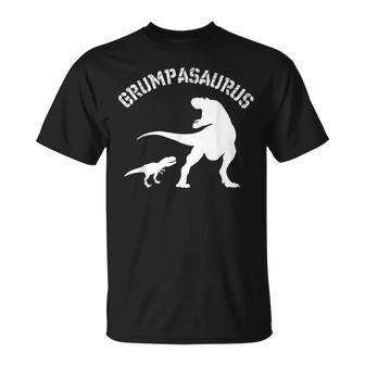 Grumpasaurus Grumpa Saurus T Rex T Fathers Day T-Shirt - Monsterry