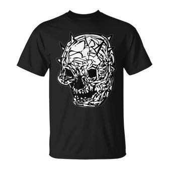 Grunge Gothic Gear Skull Graphic Retro Vintage Classic T-Shirt - Monsterry DE