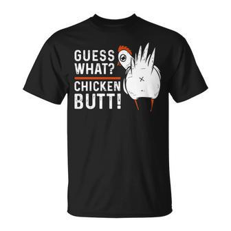 Guess What Chicken Butt Farmer Chicken Lover T-Shirt | Mazezy