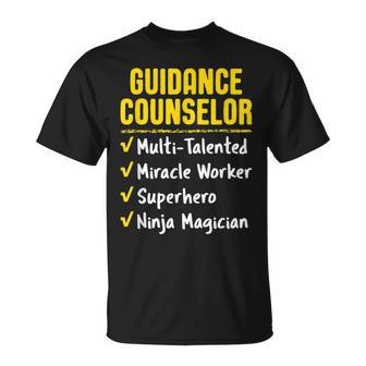 Guidance Counselor Miracle Worker Superhero Ninja T-Shirt - Monsterry