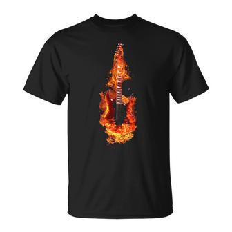 Guitar Fire T-Shirt | Mazezy