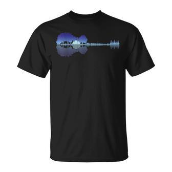 Guitar Lake Shadow Music Lovers Rock Guitar Musician T-Shirt - Monsterry DE