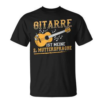 Guitar Is Meine Muttersprache Guitar Player Rock Band T-Shirt - Seseable