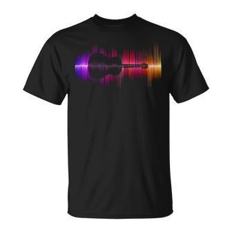 Guitar And Music Wave T-Shirt | Mazezy
