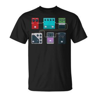 Guitar Pedal Stomp Box Guitar Effects Retro T-Shirt - Thegiftio UK