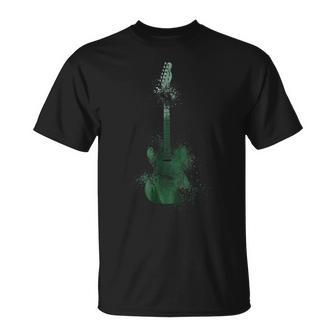 Guitar Player  Guitar Motif Silhouette T-Shirt - Seseable