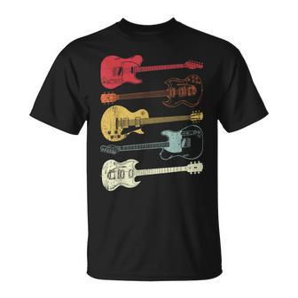 Guitarras Músico Retro Vintage Regalo Camiseta Camiseta unisex - Seseable