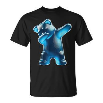 Gummy Bear Blue Gummy Bear Dabbing Gummy Bear T-Shirt - Seseable