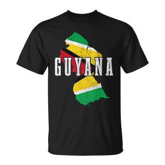 Guyana Map Pride Guyanese Flag T-Shirt - Seseable
