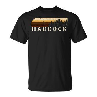 Haddock Ga Vintage Evergreen Sunset Eighties Retro T-Shirt | Mazezy