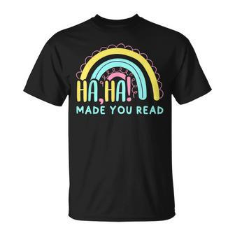 Haha Made You Read Science Of Reading English Teacher T-Shirt - Thegiftio UK
