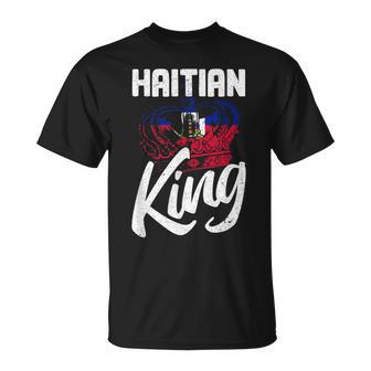 Haitian King Haiti Flag Crown Haitian Pride For Men T-Shirt - Thegiftio UK