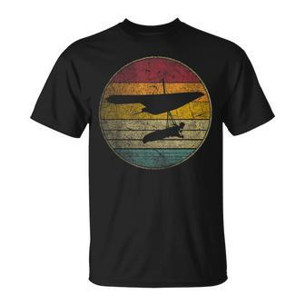 Hang Gliding Glide Glider Vintage Distressed Retro 70'S 80'S T-Shirt - Monsterry DE