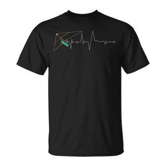 Hang Gliding T Heartbeat Pulse T-Shirt - Monsterry DE