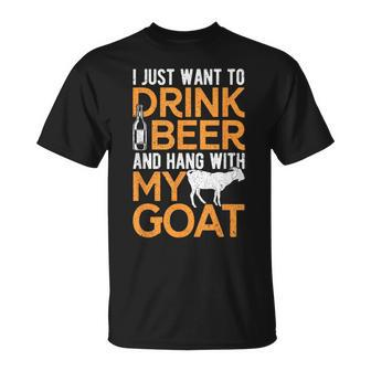 Hang With My Goat Dad Goat Father Goat Farmer Goat Owner T-Shirt - Monsterry UK