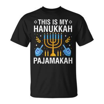 This Is My Hanukkah Pajamakah Menorah Chanukah Pajamas T-Shirt | Mazezy UK