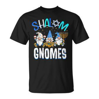 Hanukkah Shalom Gnomes Jewish Chanukah Matching Pajama T-Shirt - Monsterry DE