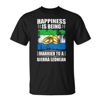 Happiness Is Being Married To A Sierra Leonean Sierra Leone T-Shirt - Monsterry CA