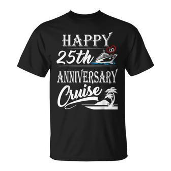 Happy 25Th Anniversary Cruise Wedding Anniversary T-Shirt - Monsterry UK